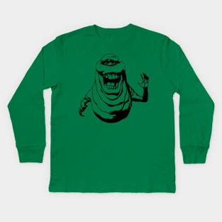 Slimer Ghostbusters Silhouette Kids Long Sleeve T-Shirt